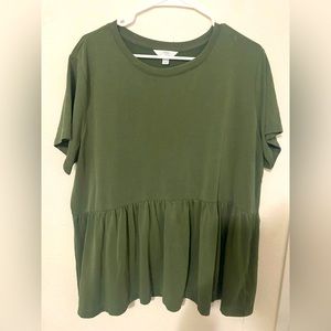Green Flowy Top